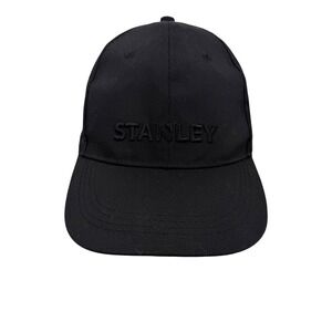Stanley Mens Black Embroidered Logo Snapback Baseball Cap Hat Adjustable OSFM